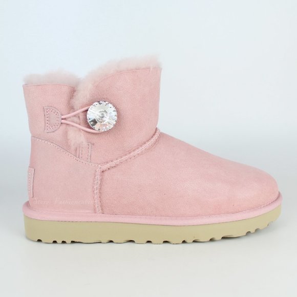 NEW UGG Mini Bailey Swarovski Crystal Button Boot - Picture 4 of 16